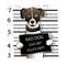 Cartoon dog prisoner .criminal dogÂ .